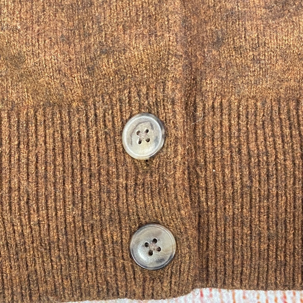 Madewell Women’s XXS Brown Button Front Cardigan Sweater Wool Blend - Picture 6 of 8